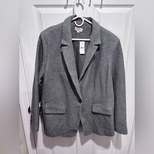 NWT Loft 100% Cotton Herringbone Lined Women's Coat Blazer